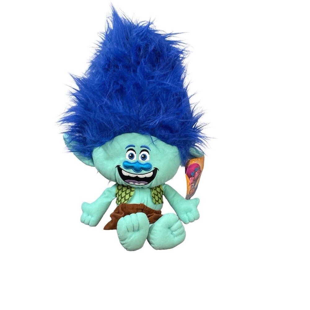 DreamWorks Trolls Cooper Plush 12” Blue Hair Toy Factory 2017 Movie Licensed